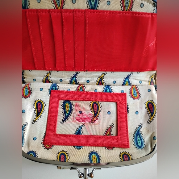 Vera Bradley Wallet Blue Red Colorful Floral  Classic Preppy Coastal Grandma - Picture 7 of 10